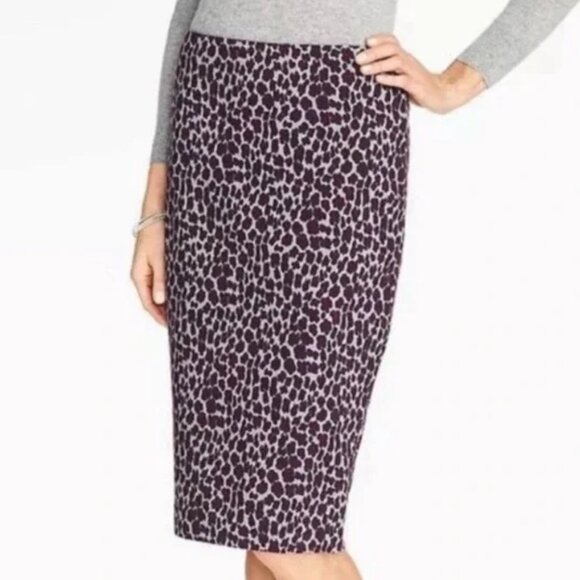 Talbots Animal Print Pencil Skirt - Size 14 - Picture 1 of 6